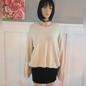 3/25$ Streetwear Society Beige Oversized Sweater – Soft & Trendy, S/M